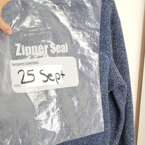 R&R Cozy Blue Fleece Collar Soft Comfy Button Down Cardigan Cottagecore Sweater - Picture 11 of 11